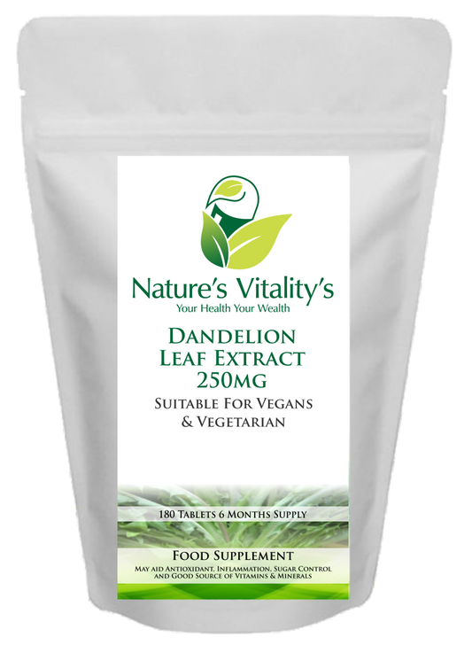 Dandelion Leaf Extract Supplement 365 Tablets 1 year Supply