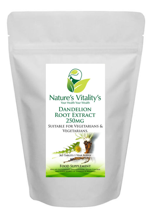 Dandelion Root Extract Supplement 365 Tablets