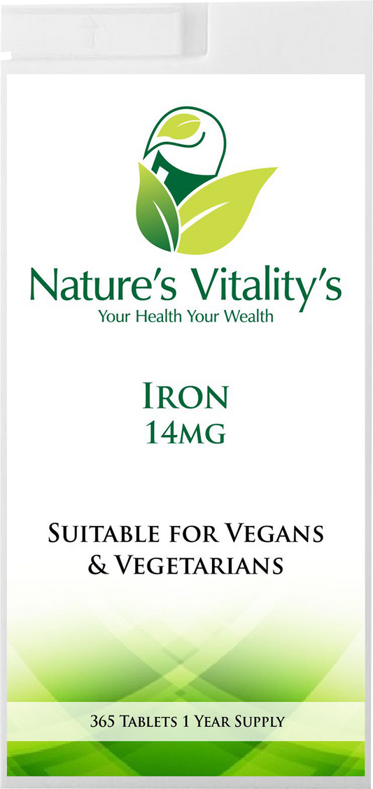 Iron Tablets 14mg 365 Tablets 1 Year Supply Vegans & Vegetarians Supplements Vitamins