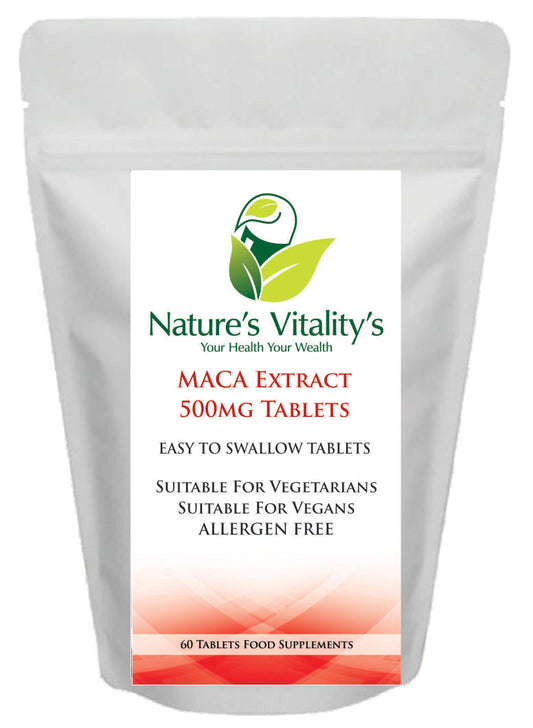 Maca Root 1000mg 60 Tablets Supports Sexual Health, Libido,