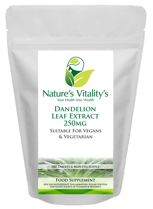 Nature's Vitality's Dandelion Leaf Extract Supplement 365 Tablets 1 year Supply